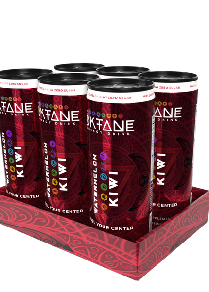 Watermelon Kiwi – Clean Energy Drink, Monk Fruit Sweetened, Zero Calories, Natural Caffeine (100mg), B Vitamins – Vegan & Sugar-Free (6-Pack)