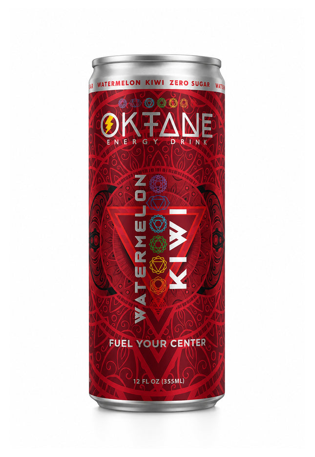 Watermelon Kiwi – Clean Energy Drink, Monk Fruit Sweetened, Zero Calories, Natural Caffeine (100mg), B Vitamins – Vegan & Sugar-Free (12pack