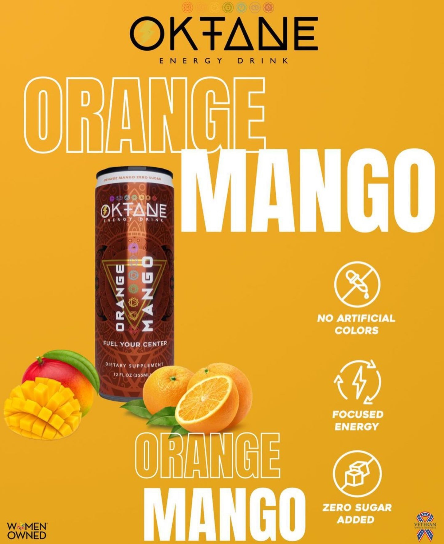 Orange Mango Zero Sugar & No Artificial Colors 12oz /6pk