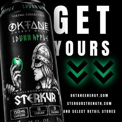 IDunn Apple, Sugar-Free Natural Energy Drink, Monk Fruit-Sweetened, Zero Calories, with 150mg Caffeine (12-Pack)