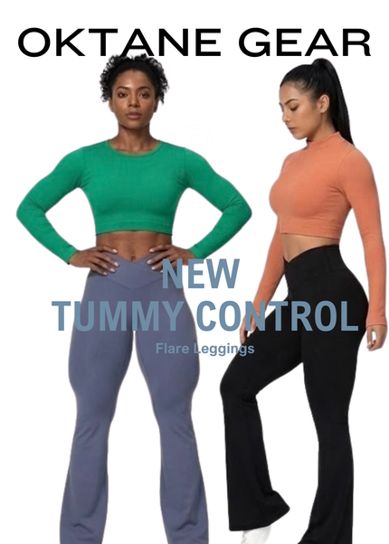 NEW Oktane Gear Tummy Control Flare Leggings