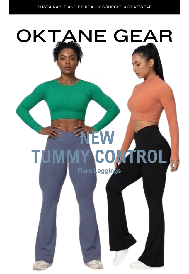 NEW Oktane Gear Tummy Control Flare Leggings