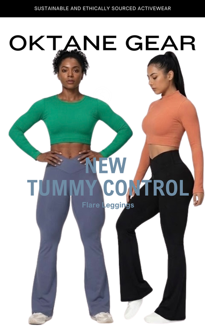Oktane Gear — Tummy Control Flare Leggings | High Waist