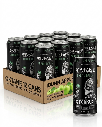 IDunn Apple, Sugar-Free Natural Energy Drink, Monk Fruit-Sweetened, Zero Calories, with 150mg Caffeine (12-Pack)