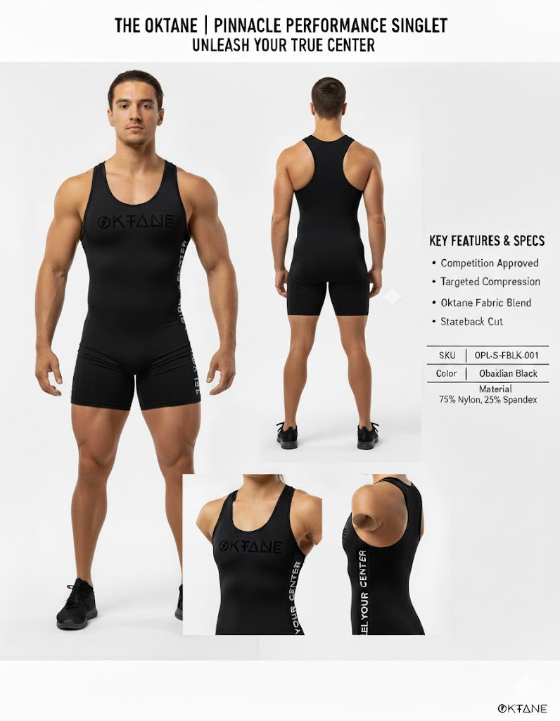 Men's Oktane Weightlifting and Powerlifting  Singlets