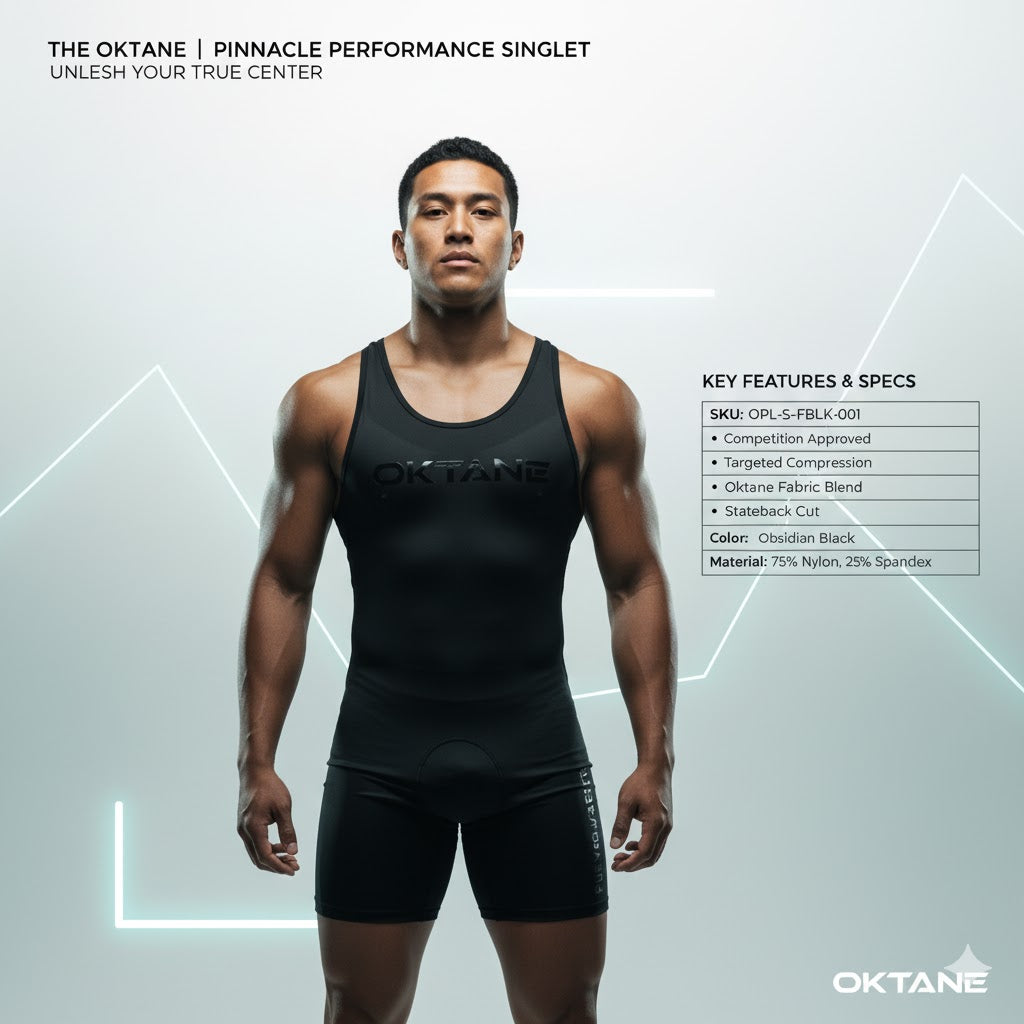 Men's Oktane Weightlifting and Powerlifting  Singlets