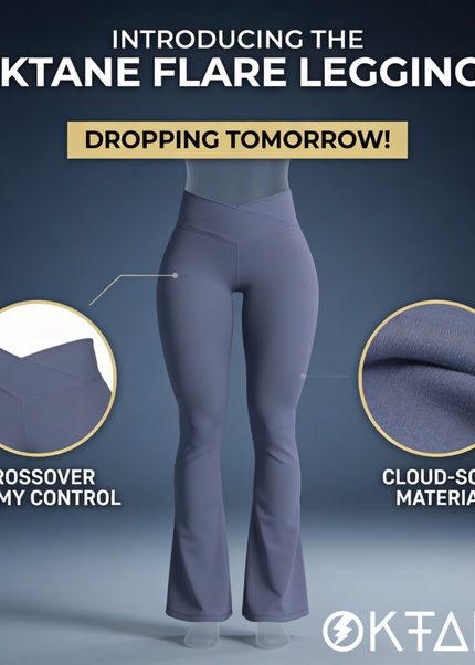 NEW Oktane Gear Tummy Control Flare Leggings