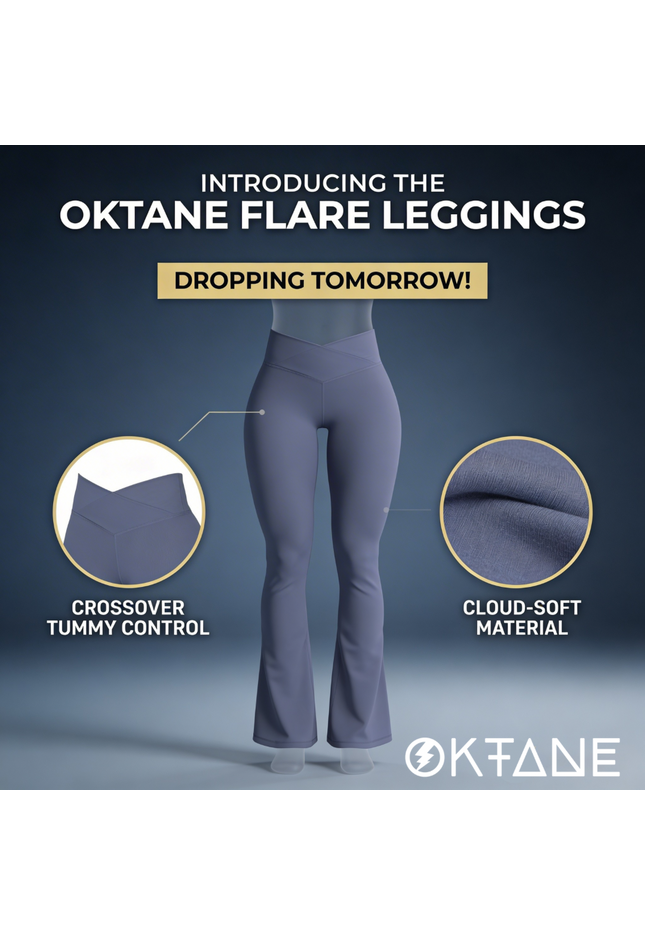 NEW Oktane Gear Tummy Control Flare Leggings