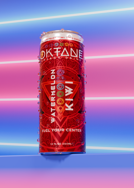 Watermelon Kiwi – Clean Energy Drink, Monk Fruit Sweetened, Zero Calories, Natural Caffeine (100mg), B Vitamins – Vegan & Sugar-Free (6-Pack)