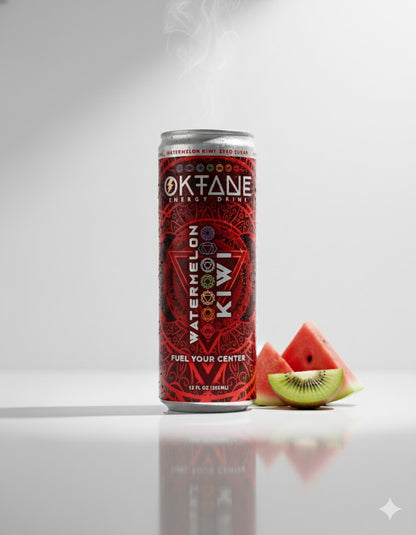 Watermelon Kiwi – Clean Energy Drink, Monk Fruit Sweetened, Zero Calories, Natural Caffeine (100mg), B Vitamins – Vegan & Sugar-Free (6-Pack)