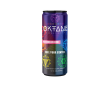 Load image into Gallery viewer, Oktane Energy Watermelon Kiwi Zero Sugar &amp; No Artificial Colors with Light Carbonation 12pk
