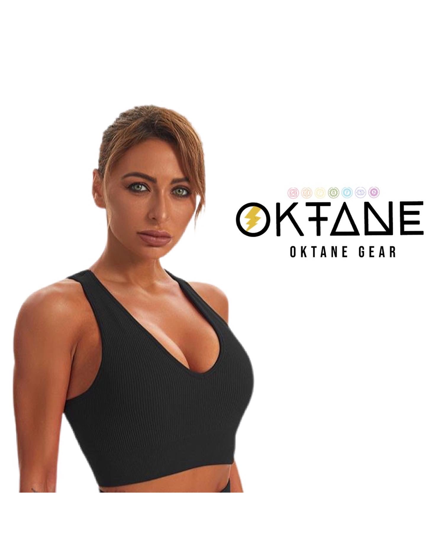 Oktane Gear Sport Bra Seamless Yoga Crop Top Workout Bra