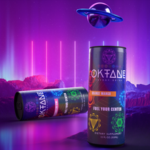 Load image into Gallery viewer, Oktane Energy Drink, Orange Mango Zero Sugar &amp; No Artificial Colors with Light Carbonation 12 Oz 12pk
