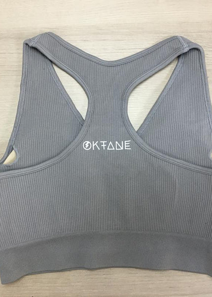 Oktane Gear Sport Bra Seamless Yoga Crop Top Workout Bra